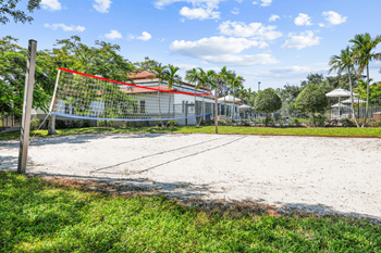 Sand volleyball court